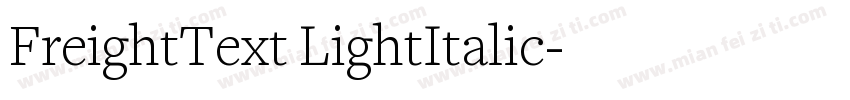 FreightText LightItalic字体转换